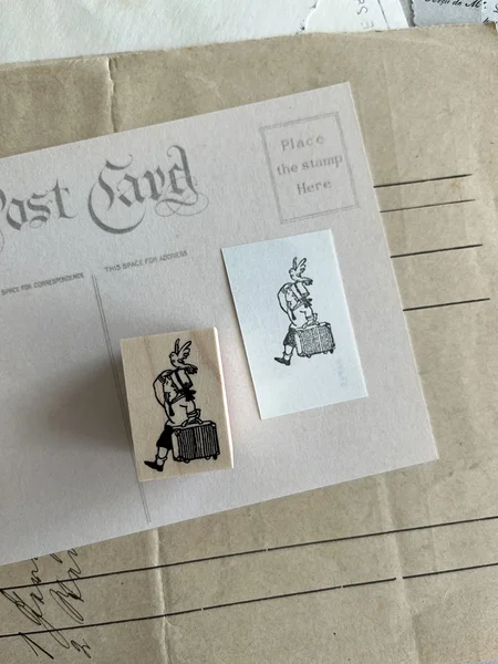 rubber stamp Traveling Boy, Krimgen
