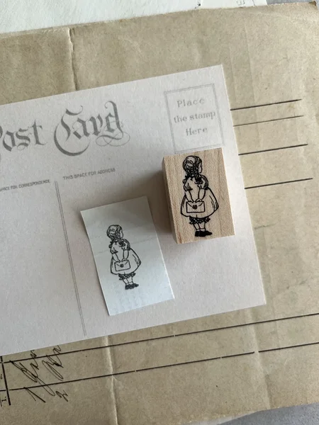 rubber stamp Letter Girl, Krimgen