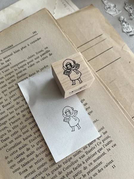 rubber stamp Rose, Krimgen