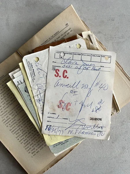 [vintage] pharmacy prescription slips (10pcs)