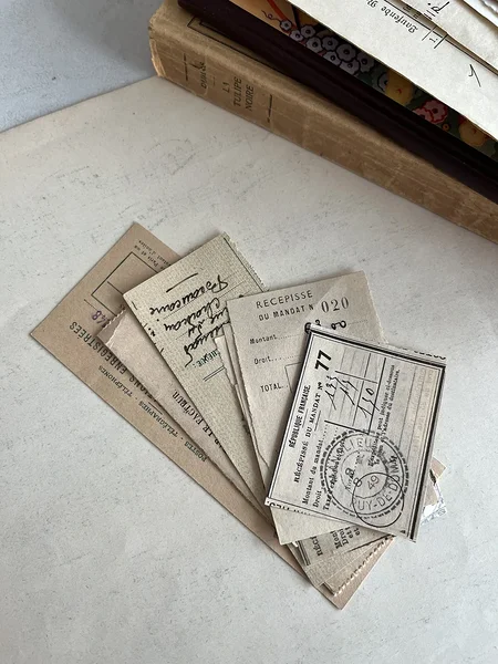 [vintage] a mix of small receipts (8pcs)