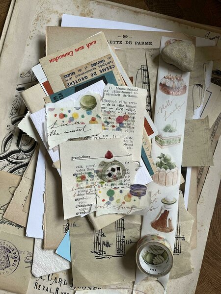 Art journaling 101: Viie elemendi kollaaž