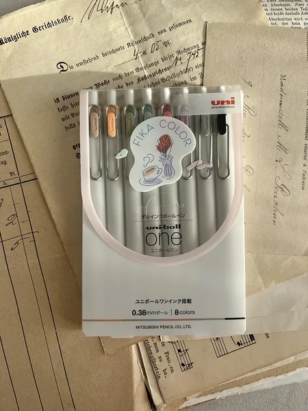 gel pen uni ONE 8-color set FIKA