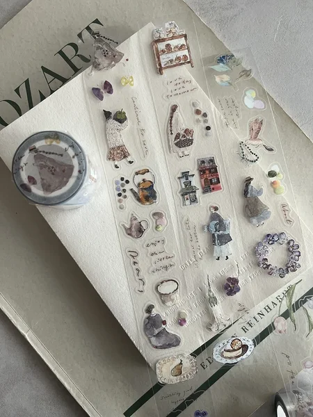 kiss-cut PET tape Mini girl 01, Pion