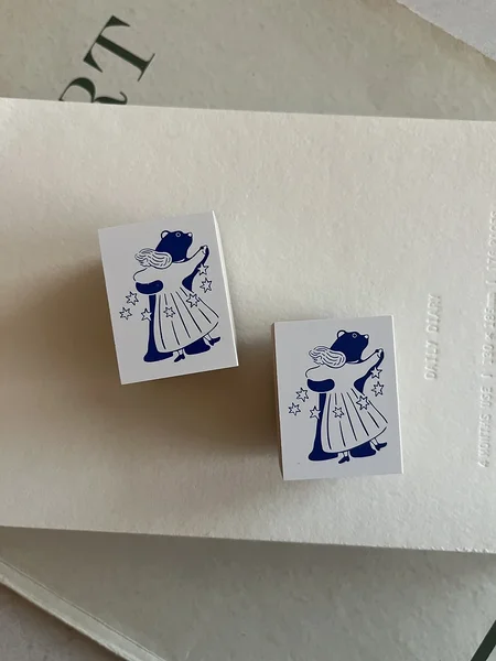 rubber stamp Dancing with a Bear, Ivy Snow