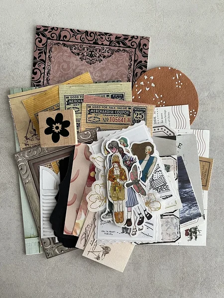 [destash] kollaažipaberite komplekt (40+tk)