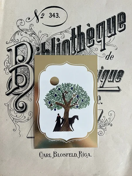 postcard Tree/Gold, Cozyca