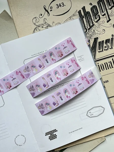 [destash] Dodolulu Label stickers 50pcs Pink Lullaby