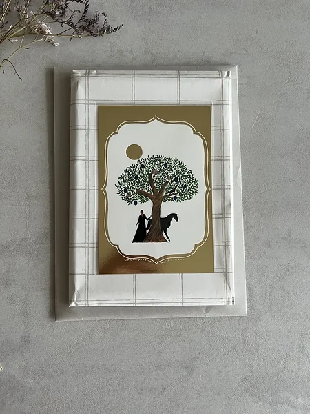 postkaart Tree/Gold, Cozyca