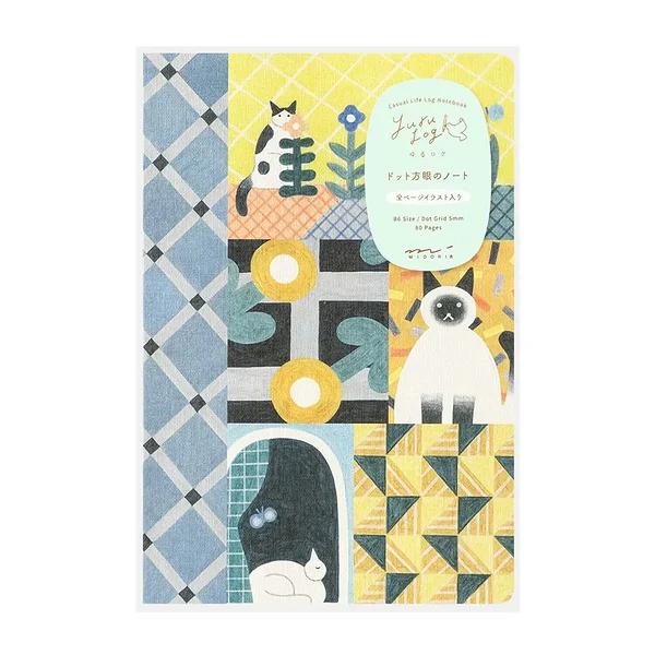 notebook Yuru Log B6 Cat, Midori