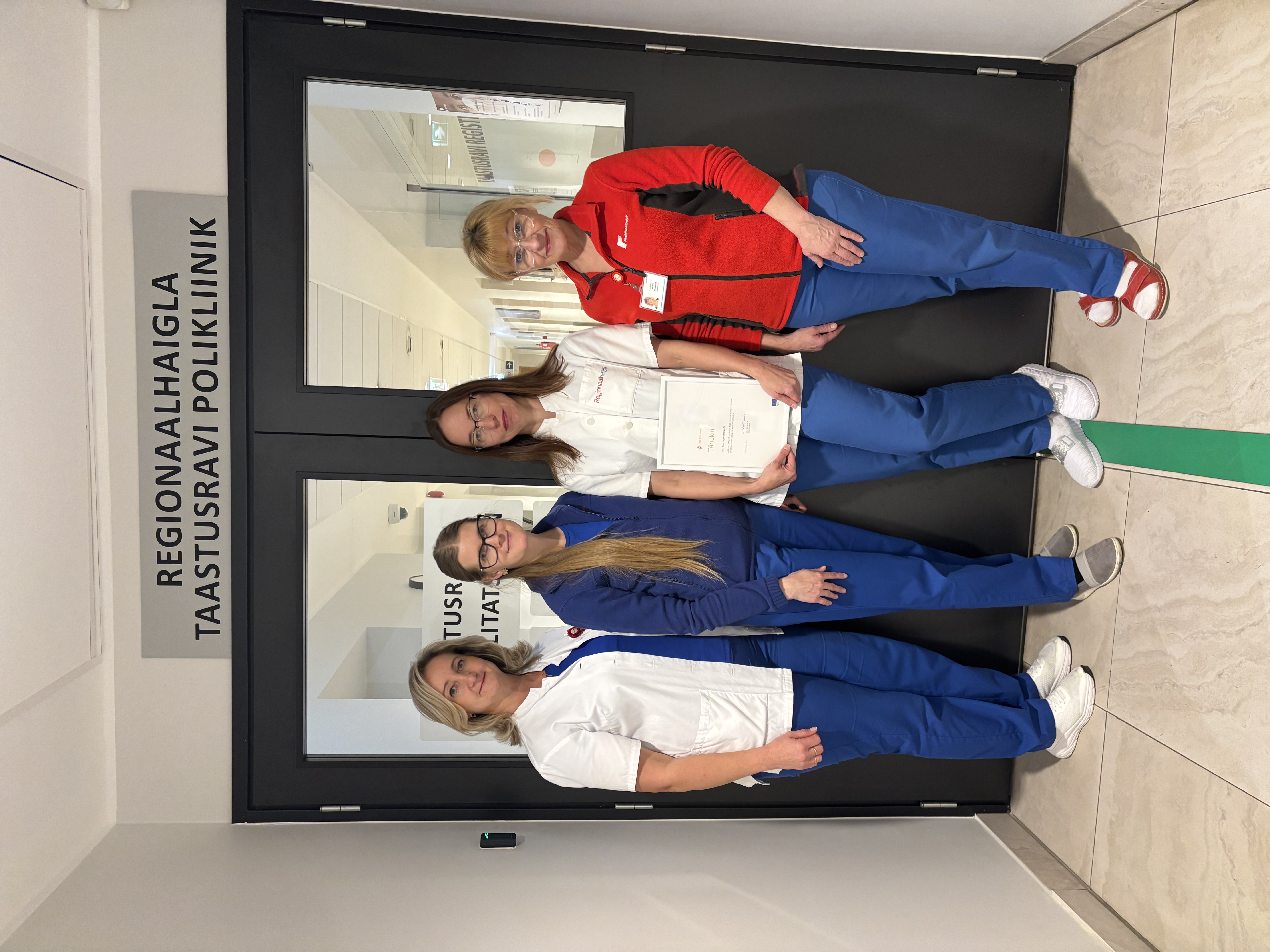 PERH Rehabilitatsiooni meeskond (vasakult) Julia Erport, Egle Metsis, Merje Servet, Ingrid Saarmets   Foto: M.Servet