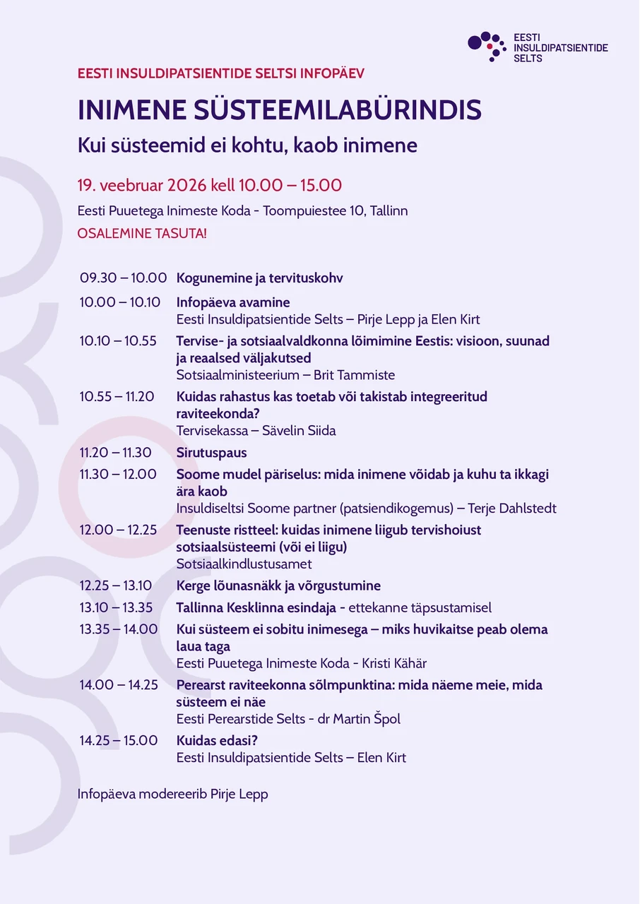 Insuldiseltsi infopäev "INIMENE SÜSTEEMILABÜRINDIS"
