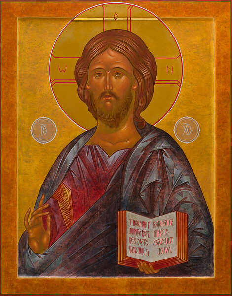 “Pantocrator” egg-tempera and gilding on wooden board, 33x26 cm/13x10 in, 2018