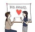 Mis amigos abstact l