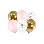 Latex balloons partydeco one pink mix 30 cm 6 pcs