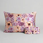 Generated with kive.ai   make a first pillowcase studio photo with the same flower pattern what is on sleeping mask