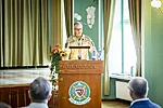  Commandant of the BALTDEFCOL, Brigadier General Alvydas Šiuparis, adressing participants of JCGSC 2025/2026 and CSC 2025/2026