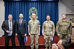 The Baltic Defence College’s Valuable Gift to  Captain (N) (ret) William Combes, Mr Louis John Wierenga, Lieutenant Colonel Jeffery Michael Fritz and and Lieutenant Colonel Roberts Innus
