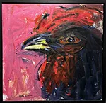 "Kas tõesti (Kukk)" - Marju Bormeister, 61x62, 2020. Alghind 595 €