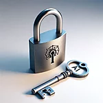 Dall·e 2024 02 02 15.10.19   create an image of a padlock next to a broken key designed for it. the key has  ai  engraved on it. this image symbolizes an ai tool that assists teac