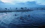 Night swim in Estonia - nature tourism Estonia