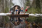 Winter sauna ritual Estonia