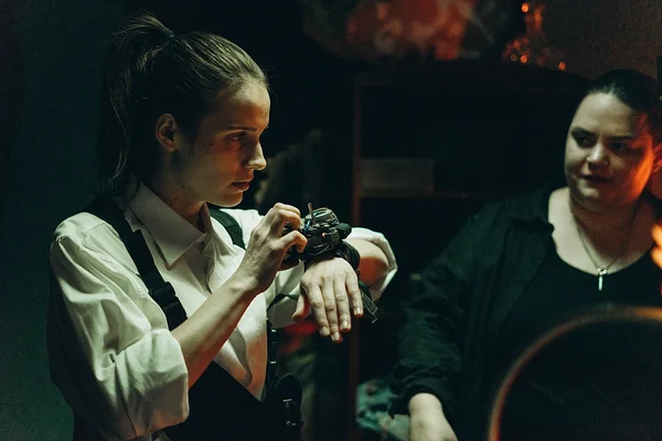 On the set of &quot;Ensnared&quot; Photo: Yelyzaveta Vysochyn