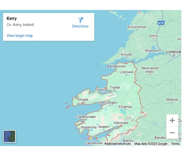 Map of Kerry Ireland