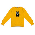 Hilp mehed grumpy cat sweatshirt kollane