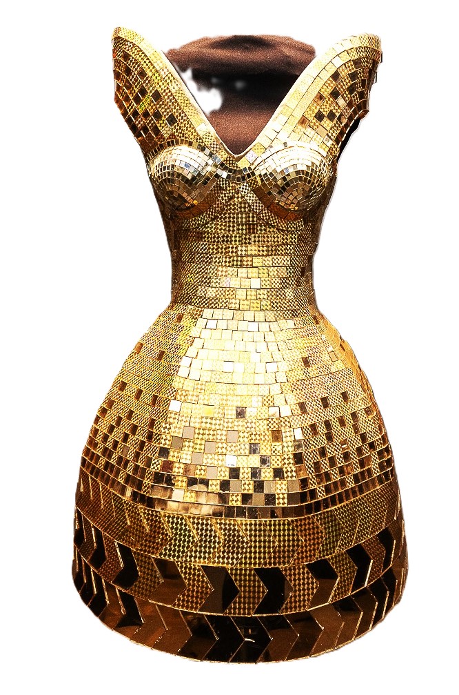 Moekunstnik Liisi Eesmaa loodud legendaarsed peegelkleit kollektsioonist „Mirror Tetris“