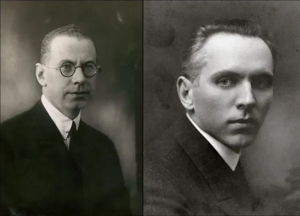 Vasakult Martin Christian Luther (1883 – 1963), Joakim Puhk (1888 – 1942) - Eesti kaubandus-tööstuskoja juhatuse esimees (1925 – 1929, 1931 – 1940), KTK nõukogu esimees (1929 – 1931). Fotod Rahvusarhiiv