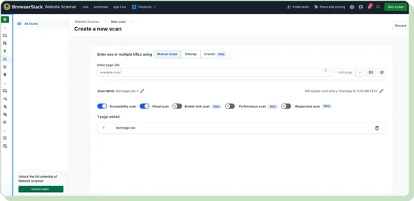 BrowserStack: landing page optimization tool