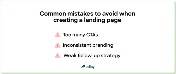 Common mistakes to avoid when creating a landing page