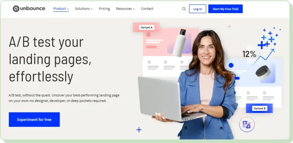 Unbounce: User-centric landing page