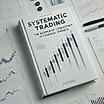 Dall·e 2024 10 21 15.46.40   a minimalist book cover for 'systematic trading  the science of consistency in financial markets.' the design should feature a clean white background,