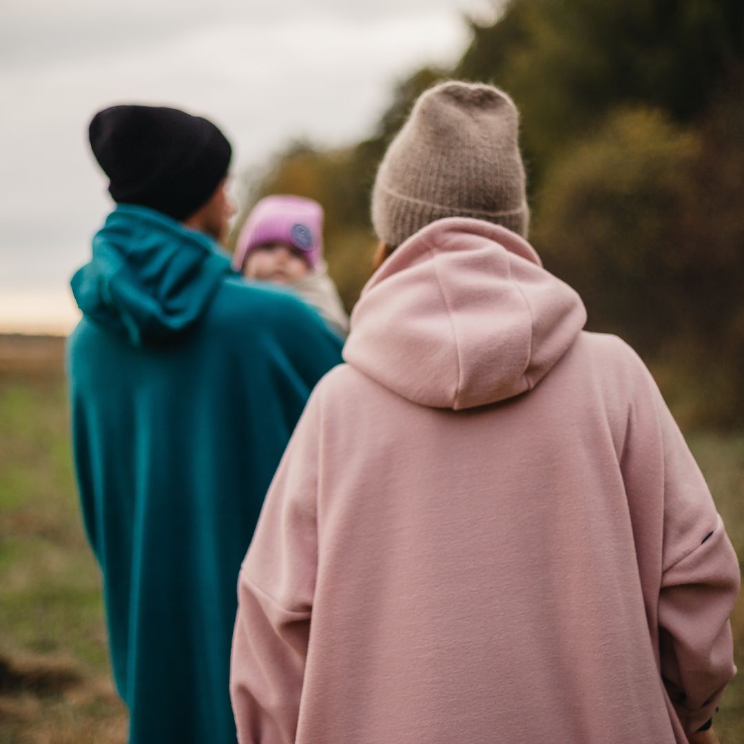 Nude fliisist pusaponcho