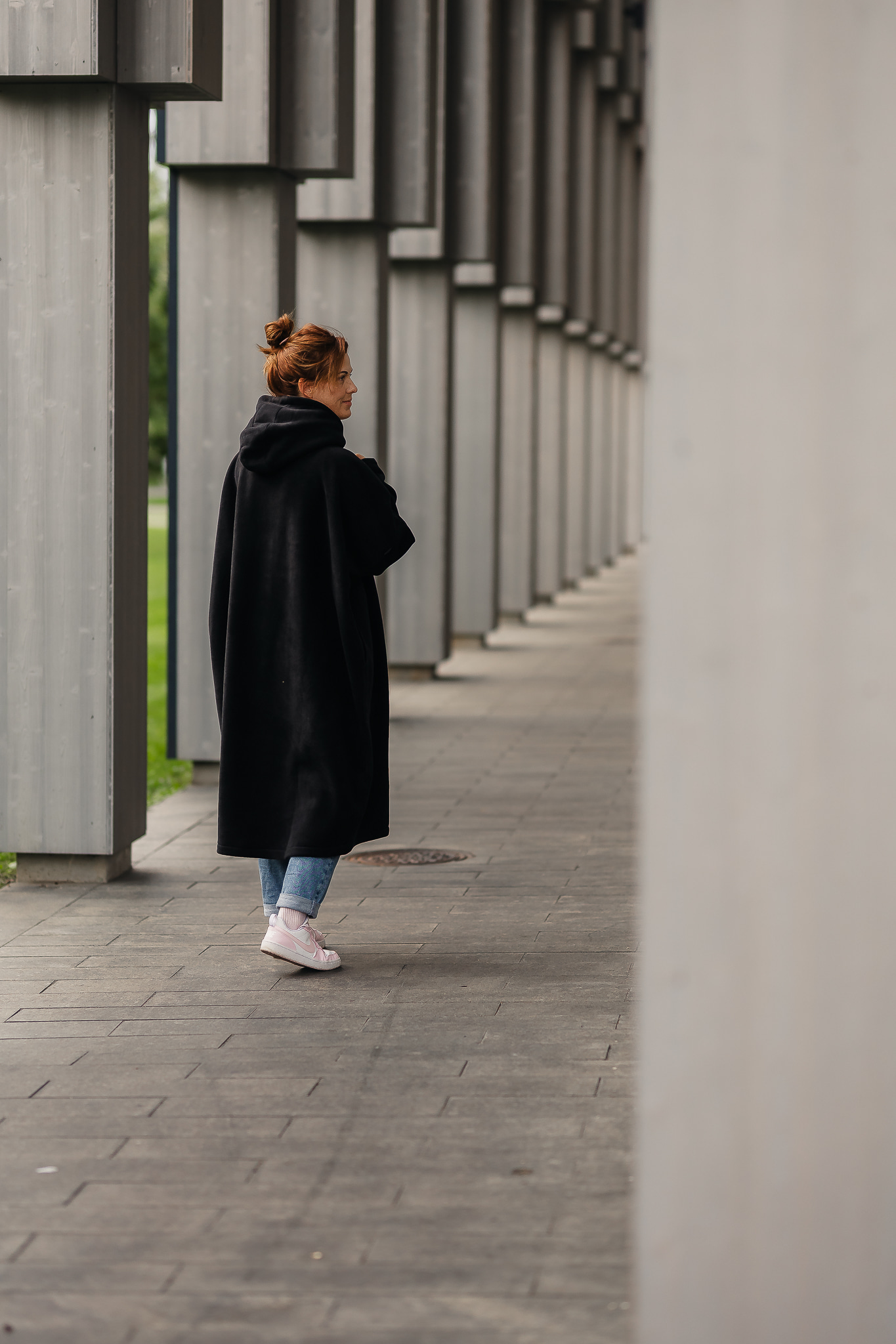 Taevasinine paksem fliisponcho