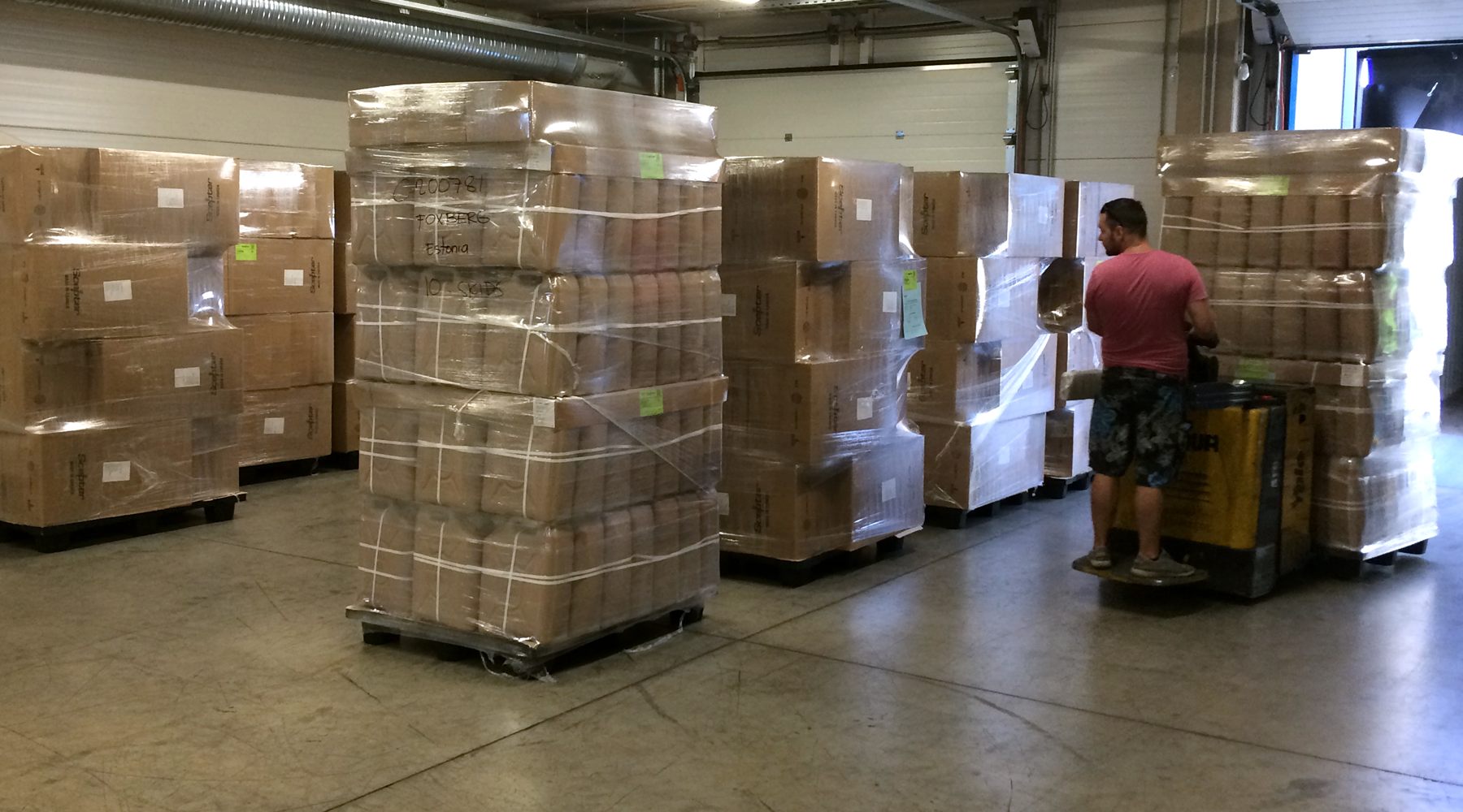 Scepter pallets at the Foxberg warehouse in Estonia