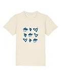 Sadu kids shirt natural blue ink front