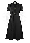 1940s shirt dress in black 1