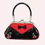 Banned retro billie jean käekott – rockabilly kirsikestega retro käekott (2)