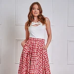 Banned retro cary check & bow seelik – rockabilly stiil (1)