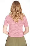 anned Retro Heart Waves Cardigan – Pink Vintage Style