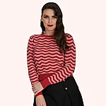 Banned retro sweet stripes roosa punane triibuline kudum (3)