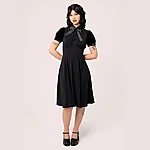 Hell bunny andrea must 1940ndate stiilis kleit sametvarrukatega 1