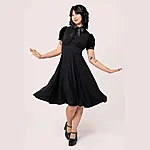 Hell bunny andrea must 1940ndate stiilis kleit sametvarrukatega 2
