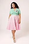 Hell Bunny Cindy 50s Skirt – Pink Gingham