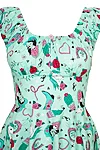 Hell Bunny Kellie 50s Midi Dress – Western Print Mint Green