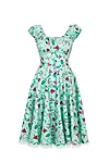 Hell Bunny Kellie 50s Midi Dress – Western Print Mint Green