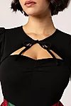 Hell Bunny Priscilla Top – Black Vintage Pin-Up Style